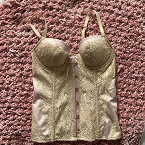Pale pink and gold VICTORIA SECRET corset/bustier